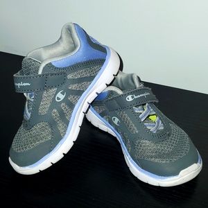 Grey and purple Champion Toddler shoes